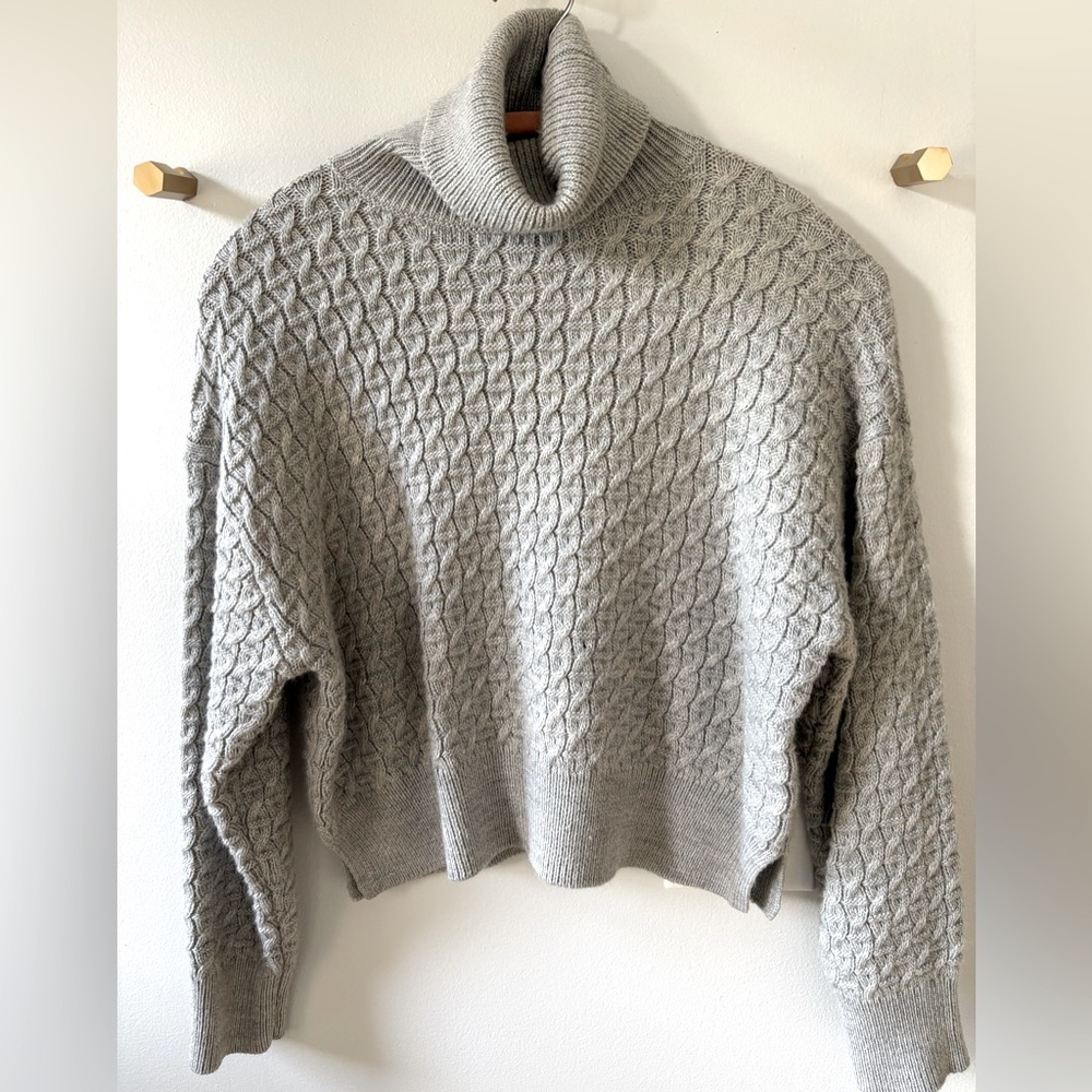 French Connection Light Gray Turtleneck Sweater